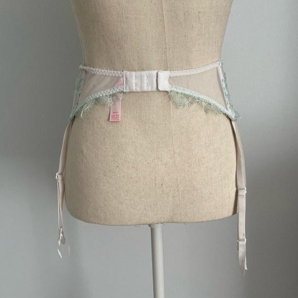 Victorias Secret Very Sexy white/mint garter belt XS - Picture 2 of 5